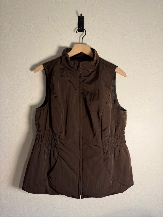 Charter Club Jackets & Blazers - Charter Club Petite Brown Faux Fur Lined Puffer Vest P/M